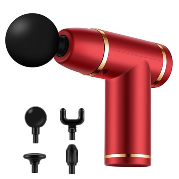 IC Mini fasciapistol, bärbar USB -laddning, minimassagepistol, bärbar fitness (röda 168 modeller),