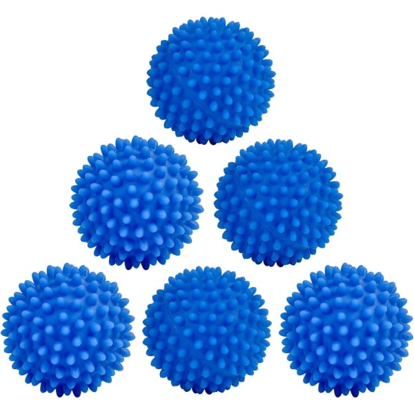 Eco Tvätttorkbollar Återanvändbara silikonmjuka tvättbollar Sköljmedel Alternativ (6 forpackningar)