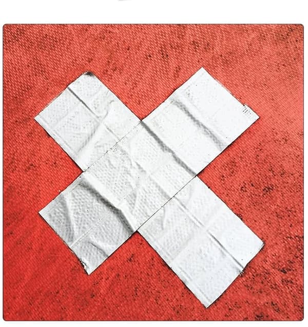 Vanntett teltreparasjonstape, 8 cm x 10 m, selvklebende, hvit, for markiser og båtdeksler
