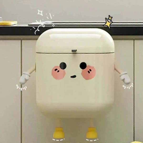 Wall-mounted trash can with lid, garbage storage box, light luxury trash can, large household trash can [YJD] A-9L A-9L A-9L