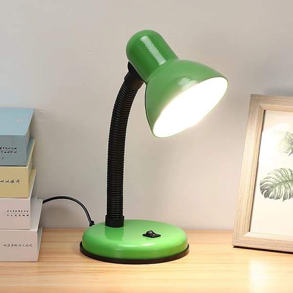 LED utskiftbar lyspære øyebeskyttelse leselampe skrivebordslampe plug-in studenthjem skrivebord studie gammeldags nattbordslampe skrivelys blå 9 fliser hvitt lys blue 9 tile white light