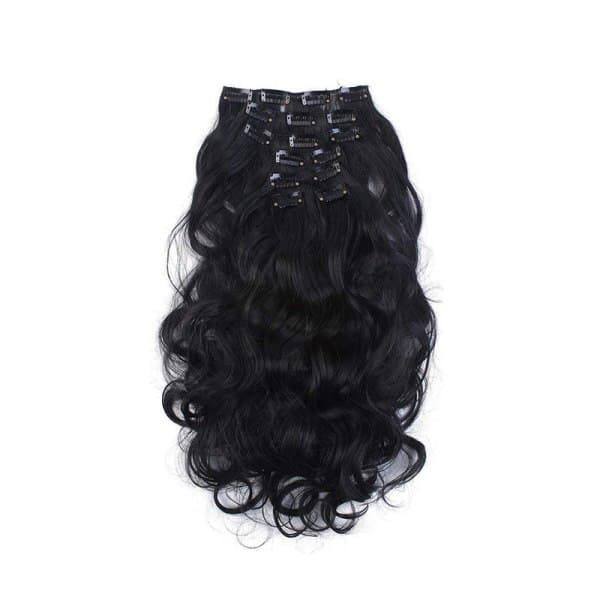 IC Hårförlängningar hårstycke för kvinnor 50 cm vågigt Peruk