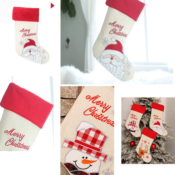 Julstrumpa Set Santa Boots Presentpåse Julgran style 1