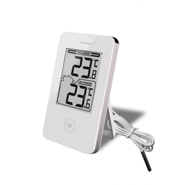 IC Digital termometer som mäter temperaturen både inne och ute.