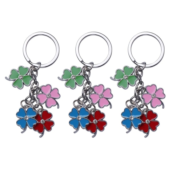 3 stk Bilhæng Nøglering Shamrock Nøgleholder Bilnøgleholder IC