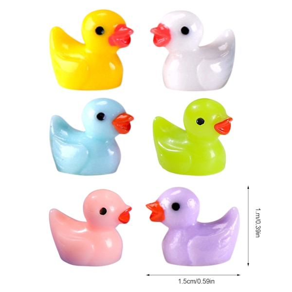 100 stk Tiny Ducks Set Dekorasjon Realistisk Form Holdbar Harts Sjarmerende ender for jul Bursdagsfest Barnets dag 100pcs