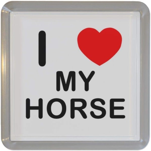 IC I Love Heart My Horse - Te underlägg i plast / ölmatta