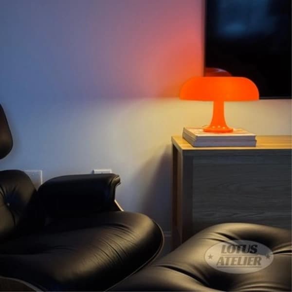 Oransje sopplampe for rom Estetisk moderne belysning for soverom