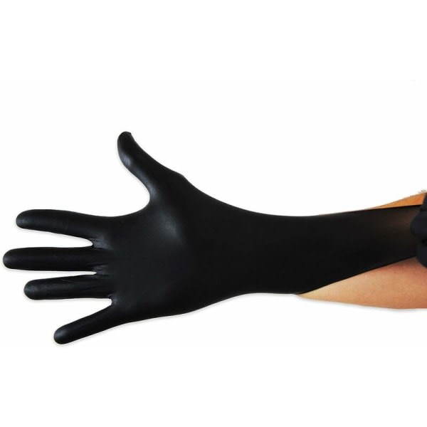 IC X* Sorte Nitril-100 Engangsbeskyttende PVC-Handsker Sorte Nitrilhandsker