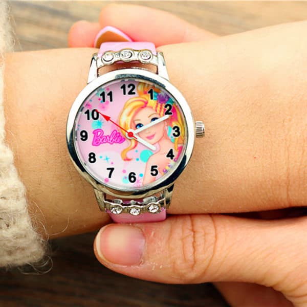 36MM Barbie Barn Kello Timantti Kellon Muoti Tyttöjen Kello Pink