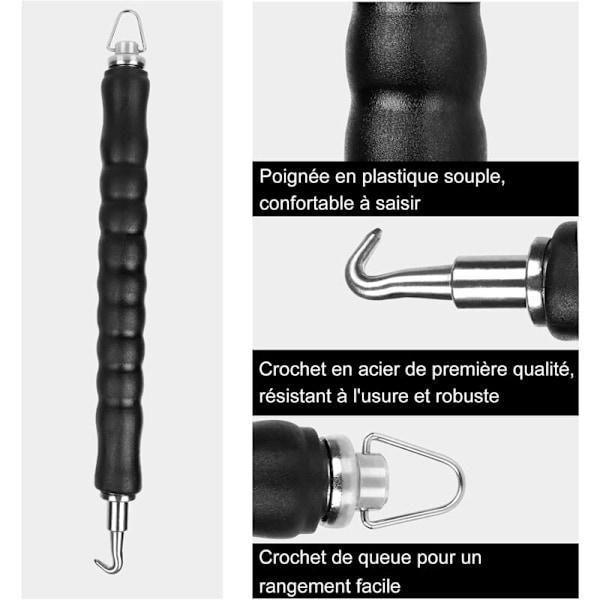 2 STK. Wire Twister, Automatisk Wire Twister for Armeringsjern, Rett Krok Twister og Buet Wire Twister Verktøy