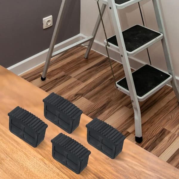 4 st Stegstabiliseringsdynor 60 x 22 mm Halkfria Gummifötter för Fällbara Stegpinnar