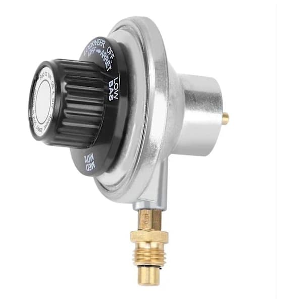 Justerbar propan gassregulator lavtrykkskontrollventil sinklegering for BBQ-grillvarmer camping 1 tomme 20 UNEF