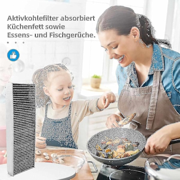 2024 2-pakkia aktiivihiilifilteri Bora Pure/x Pure/s Pure liesituulettimelle, Puakf suodatinvarusteet vaihtosuodattimet uudet - WELLNGS