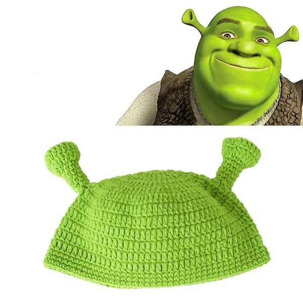 IC Balaclava Monster Shrek Wool Hat Creative Funny Stickad mössa