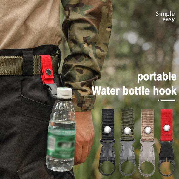 4st hängande flaska Spänne Clip Karbinhake Bärbar vattenflaska Militærgrønn IC