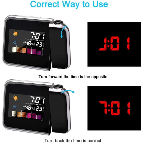 IC Projektionsvækkeur, LCD-projektions digitalt vækkeur, USB