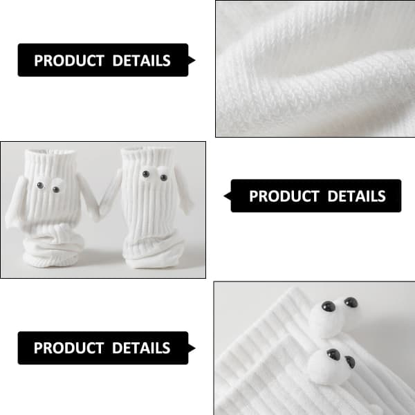 IC 2 par håndstrømper, par magnetiske håndstrømper, unisex hvid