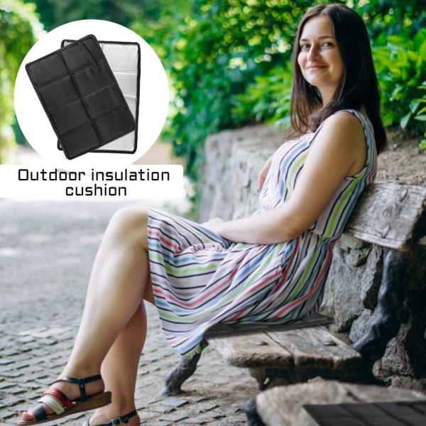 IC Utomhus Sittdyna, Hopfällbar Sittdyna, Barnmatta för Utomhusbruk, Vandringssittdyna med Praktisk Väska, 2-pack