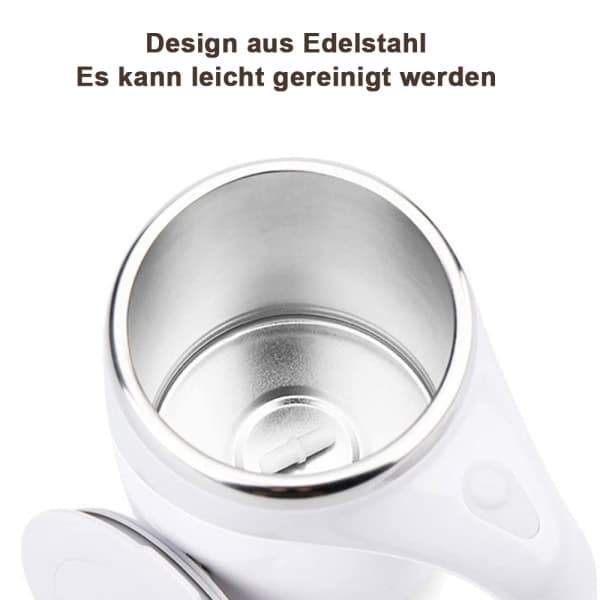 IC Selvrørende kaffekopp, automatisk rustfritt stål magnetisk hvit