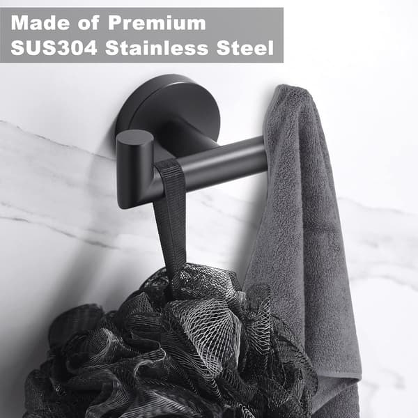 2-pack - Double - Coat Hook - Stainless - Steel - Clothes Hooks - Towel Hanger - Towel Hook - Bathroom - Double - Towel Hooks