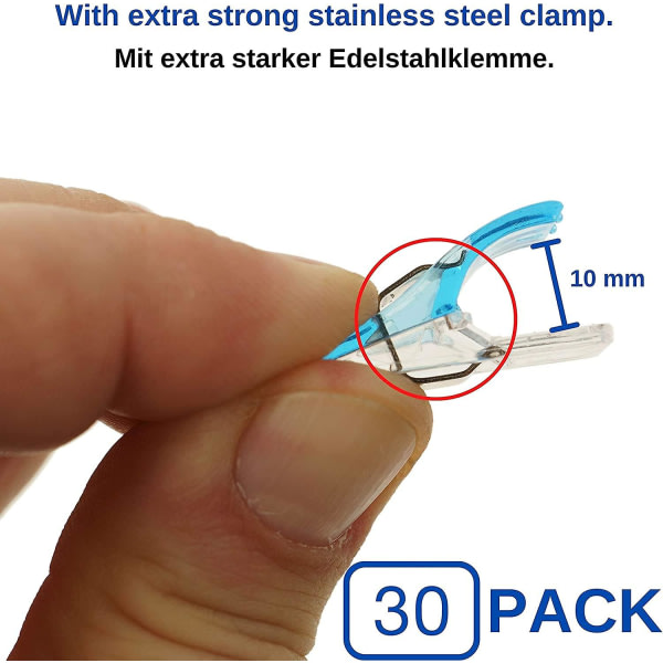 IC Tygklämmor, paket med 30, alternativ till nålar för att hålla ihop tyglager, hålla ihop tygsömmarna, symaskin