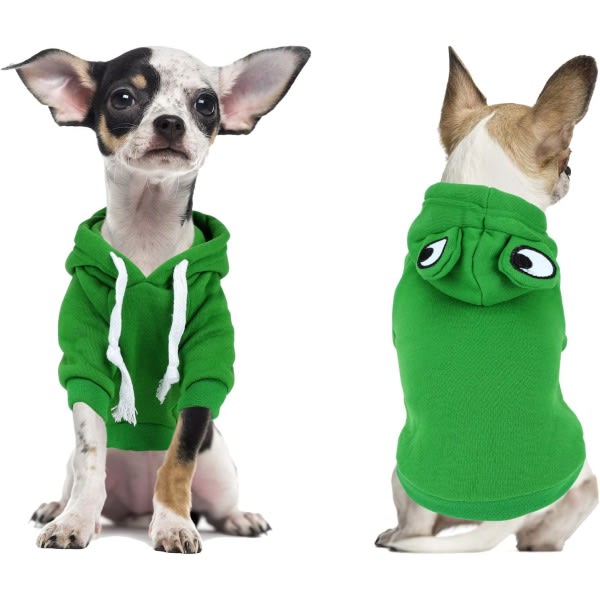 IC Hund Grodkostym Husdjurskläder för Kallt Väder Simulering Valpkläder för Chihuahua Yorkie Pomeranian S