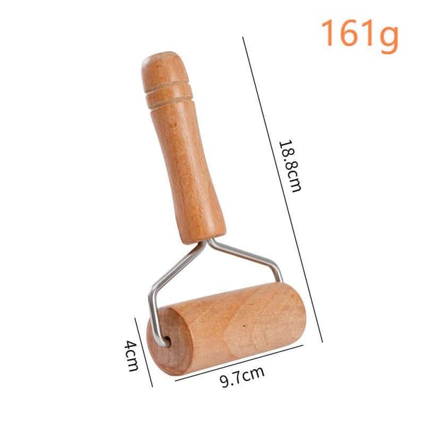 9,5 cm kagerulle i træ - non-stick - til småkager og pizza