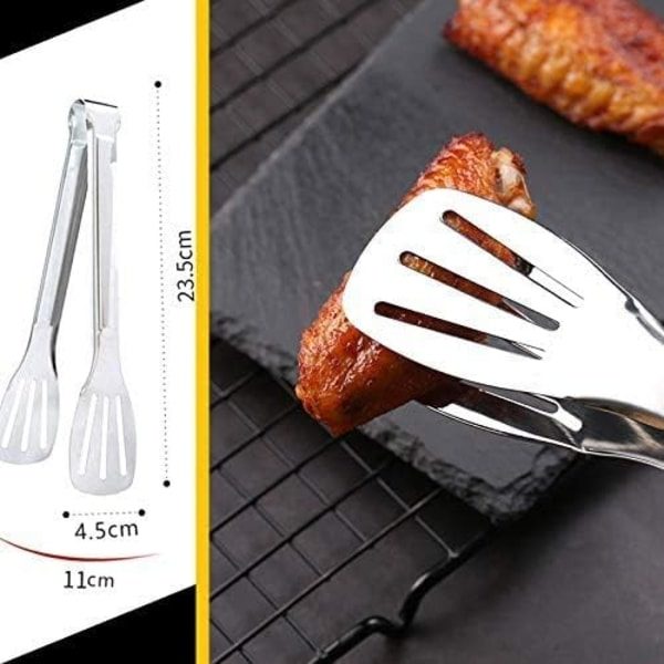 IC Inch BBQ Köksklämma Matlagning Rostfritt Stål Praktiskt Verktyg för Matlagning BBQ Buffé Ugnssallad