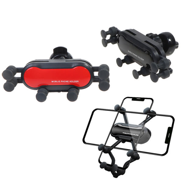 IC 1. mobiltelefonholder til bilmontering luftventilklemme GPS-holder St Black