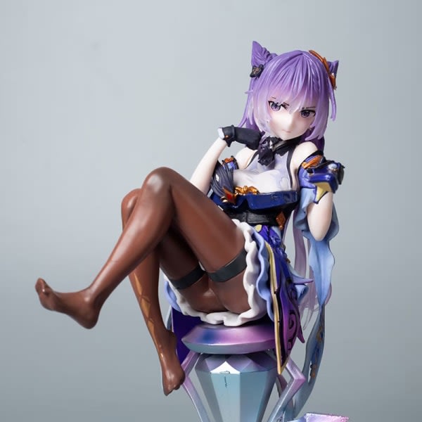 IC 21 cm Genshin Impact Anime Figur Keqing Actionfigur Modell D Lilla En Størrelse