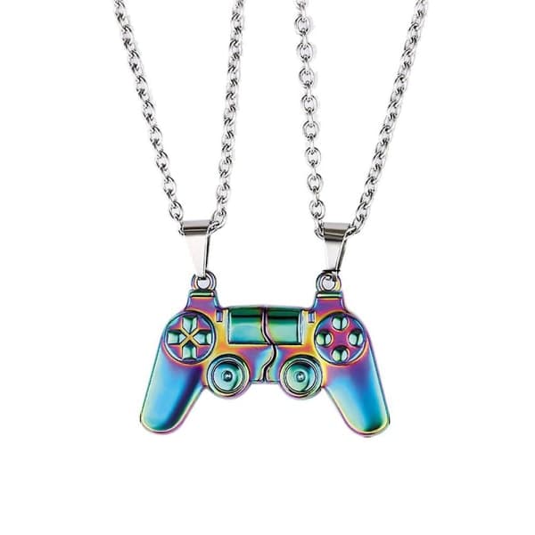 IC Gamepad halskæde par smykker gave, farverige