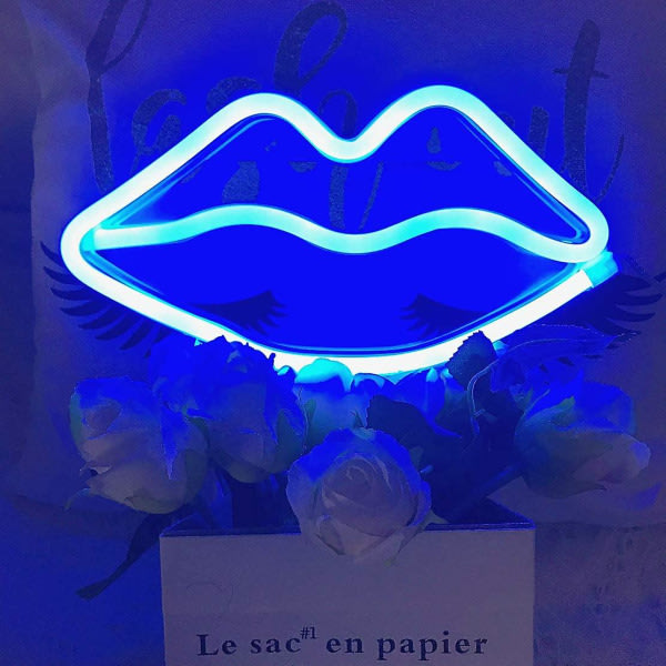 IC LED Neon-kirjain Huulet (sininen)
