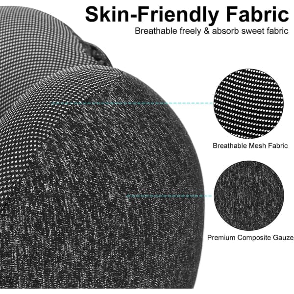 IC Memory Foam nakkeputer, reisepute med hette, komfortabel nakkeputer