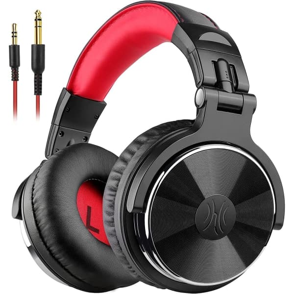 IC Over-Ear-Høretelefoner med Kabel, 50 mm Driver, Baslyd, Delte Porte