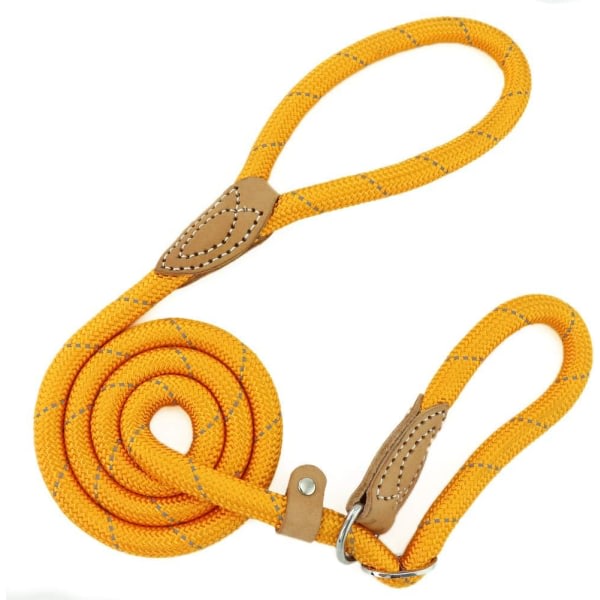 IC Liten, medelstor och stor husdjursträning Lasso reflekterande koppelrem - 150 cm lång (orange)
