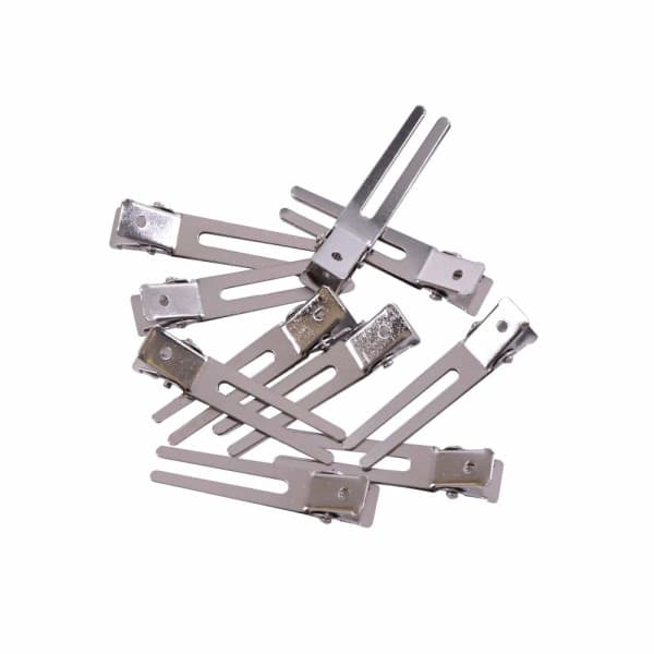 IC 50 stk Dobbel Hårklipp Curl Clips 1,75 Tommer Metall Allig