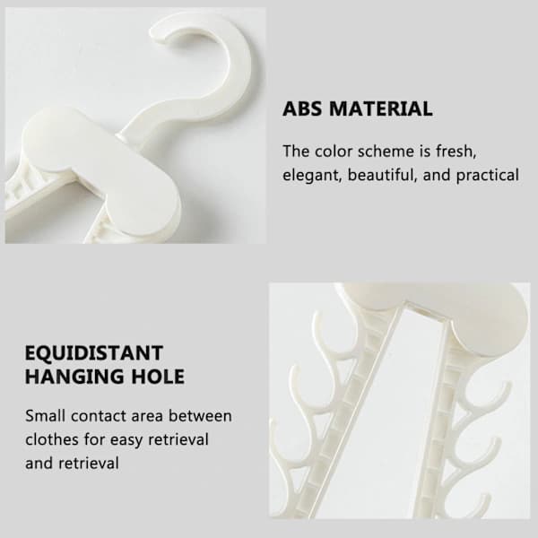 Foldable Clothes Hanger with Multi Wet and Dry, Dual Function, Anti-Drip Hanger for Wardrobes, Home, White White White