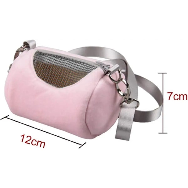 IC Hamstertaske Bærbar Cylinder Åndbar Udendørs Taske, Rosa