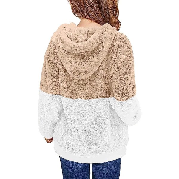 IC Haloumoning Piger Fuzzy Fleece Trøje med Hætte