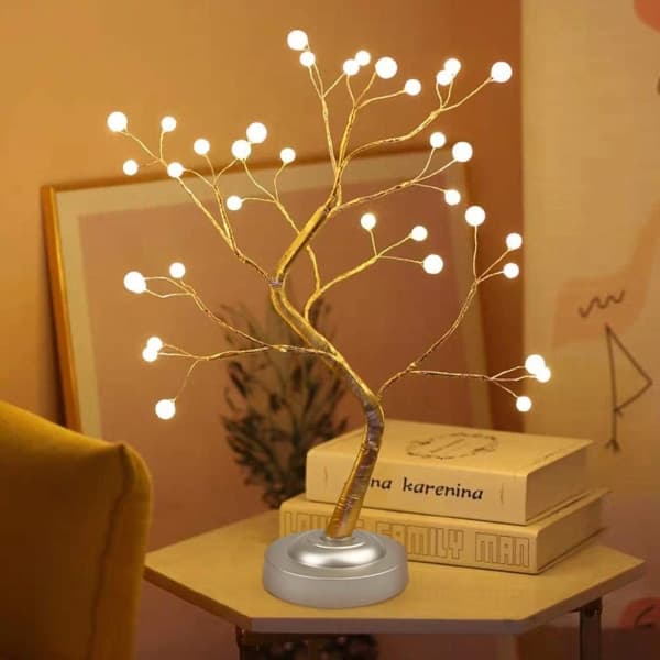 IC Trelys Bonsai LED-lys Juledekorasjon Lampe Rominnredning Varmhvit -1