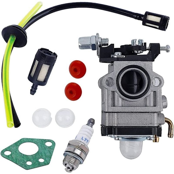 Forgasser Ryddesag 52cc 49cc 43cc Forgasser Kit med Pakning, Slange, Tennplugg og Drivstoffilter..DEBUNS