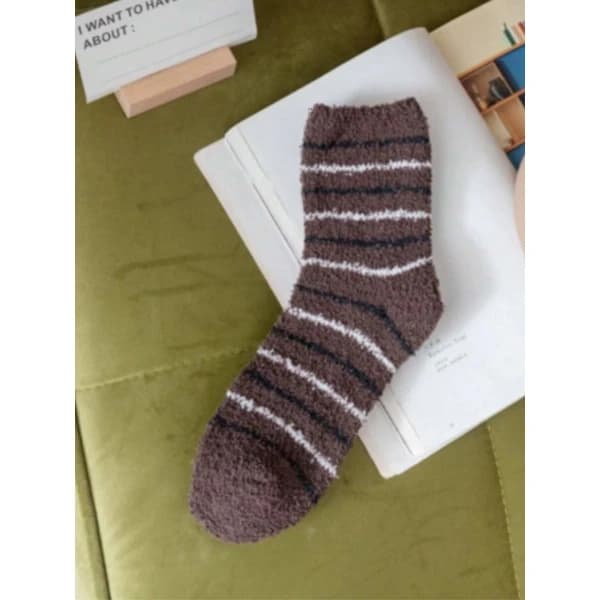 5 par korallfleece-sokker for menn. Tykke varme sokker for høst og vinter.