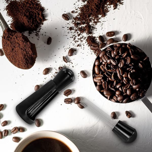 Espressodispenser - 0,4 mm - Nålformad - Pulverdispenser - Rostfritt stål - Espressoomrörare - med 12 stift - Stödfäste