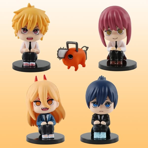 IC 5 Styk Motorsav Mand Anime Figur Model Denji Power Figur Statuette