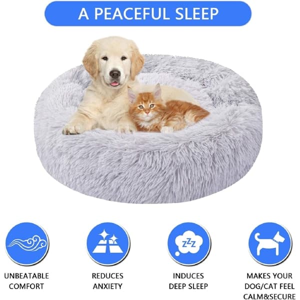 Hundebed, Rund Kennel Kattebur, Hundebur Dyp Sovepose