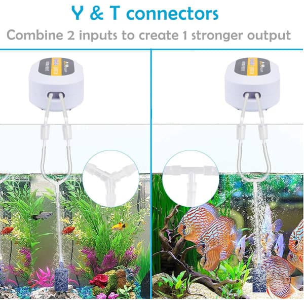 IC Akvarium Airline Slangkoblinger Plast Inline-ventil, 40-delt