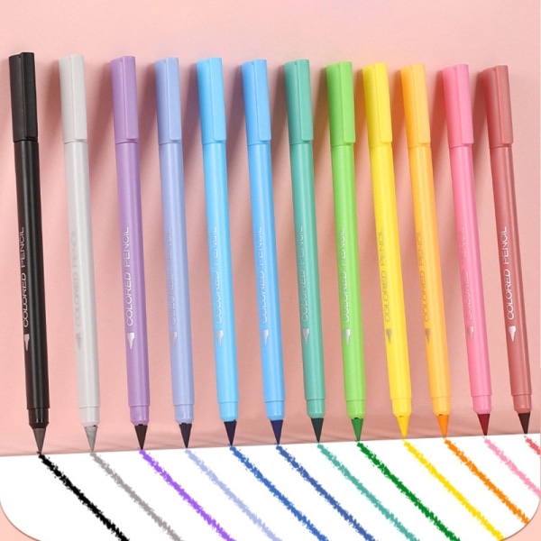IC Fargerik Blyant Kunst Skisse Maleri Ubegrenset Skriving Blyant Pe Flerfarget 12PCS