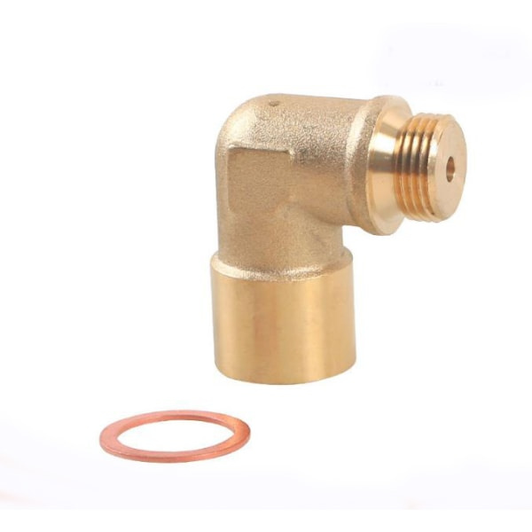 IC 90° mässings syrgassensor adapter felljusskärm M18 * 1,5