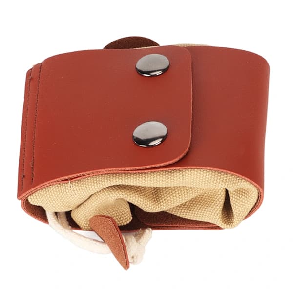 Large Capacity Durable Canvas PU Leather Waterproof Khaki Foraging Pouch for Fruit Picking Flower and Mushroom Picking